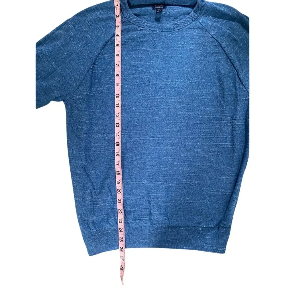 J Crew Sweater Mens Size Medium Long Sleeve Preppy Blue Pullover Business Casual